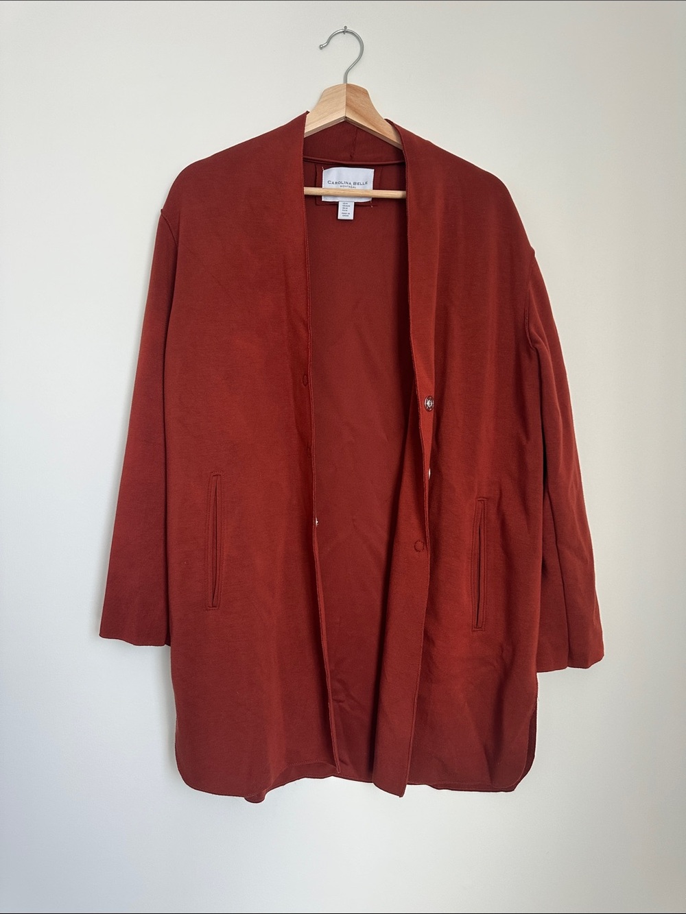 Carolina Belle Rust Open Front Blazer Jacket